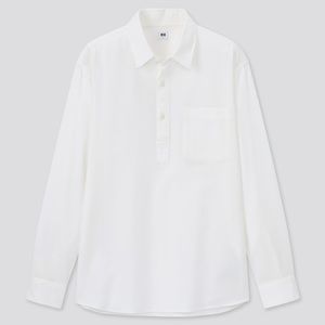 Uniqlo Soft Twill Pullover Long-Sleeve Shirt